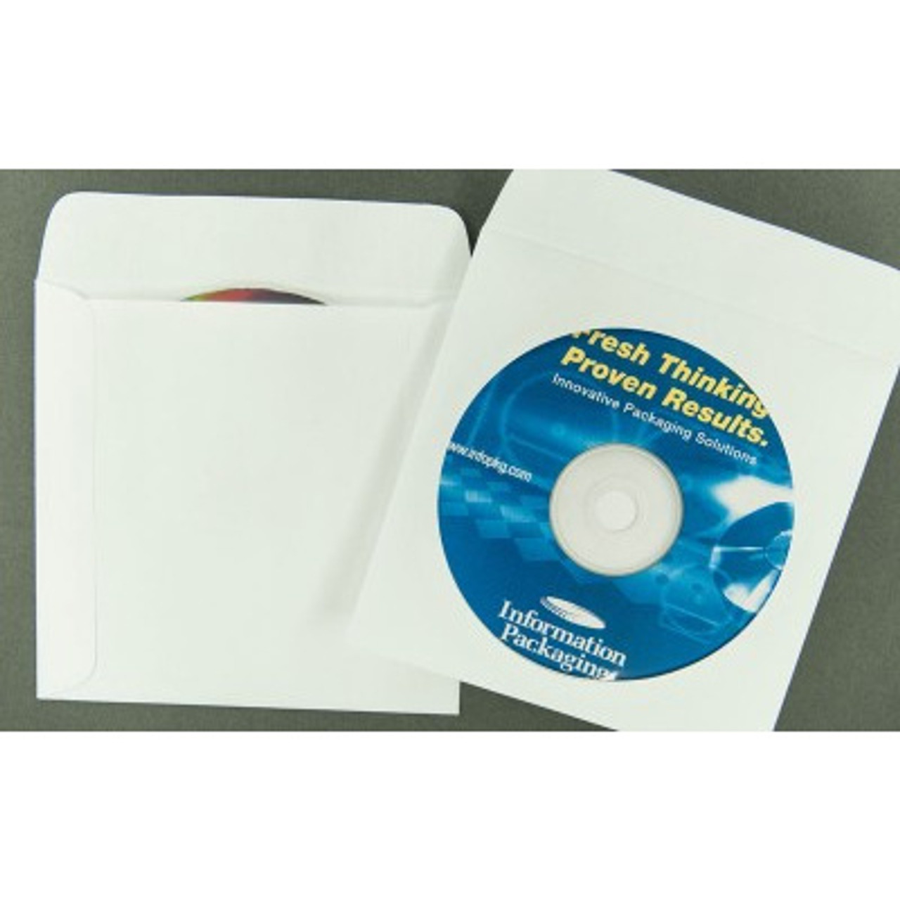 Verbatim CD-DVD Paper Sleeves with Clear Window - 50pk Box