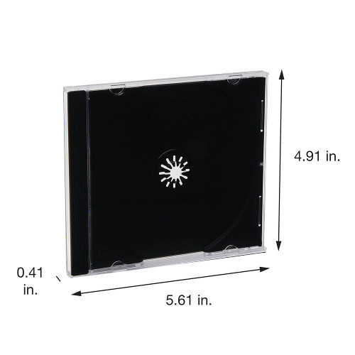 Verbatim Slim CD Slim Jewel Case with Black Tray - Box of 200