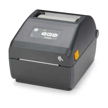 Zebra ZD421 Direct Thermal 4" Print Width Desktop Printer -203 dpi, USB, USB Host, Modular Connectivity Slot, BTLE5, US Cord, Swiss Font, EZPL- ZD4A042-D01M00EZ - Left