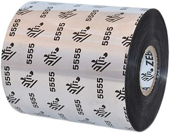 Zebra 5555 High Performance Wax/Resin Ribbon (3.31 in x 984 ft) Standard, 1 in Core - 05555GT08430 (Case of 24 Ribbons)