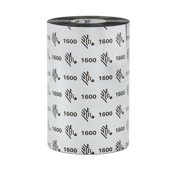 Zebra 2100 Wax Ribbon (1.57 in x 1476 ft), Standard, 1 in Core - 02100BK04045 (Case of 12 Ribbons)