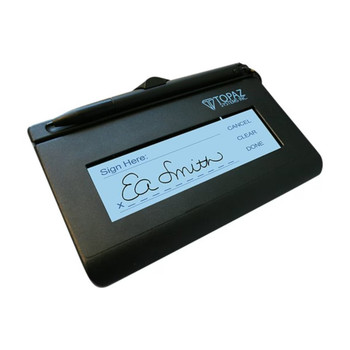 Topaz T-LBK462-BSB-R SignatureGem LCD 1x5 - Virtual Serial Connection via USB, Backlit - Display showing.
