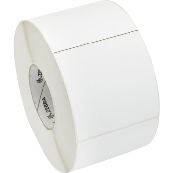 Zebra 4 x 4 in Thermal Transfer Paper Labels Z-Perform 2000T Value Coated, Permanent Adhesive Shipping Labels, 1500/roll, 3 in Core - 4 Roll/Case