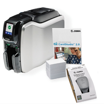 Zebra ZC300 ID Card Printer - Single-Sided QuikCard ID Solution