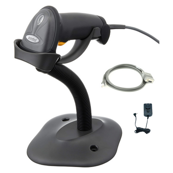 Zebra LS2208-7AZR0100DR Barcode Scanner Black with Intellistand and Serial Cable and Power Supply