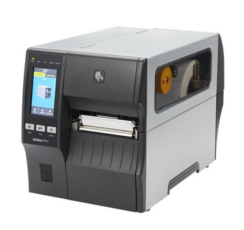 ZT411 Industrial Printer Thermal Transfer; 200 dpi, Serial, USB, 10/100 Ethernet, Bluetooth, USB Host;  w/ Peeler and Liner Take-Up - ZT41143-T310000Z Left