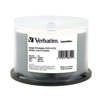 Verbatim DVD+R DL 8.5GB 8x Double Layer Disc - 5 in Slim