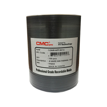 CMC DVD-R 4.7GB 16x White Thermal Everest Printable (Hub Printable) T-DMR-WPT-SK16