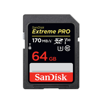 SanDisk Extreme Pro SDXC Memory Card, 64GB, UHS-I, Up to 170MB/s read speeds SDSDXXY-064G-ANCIN