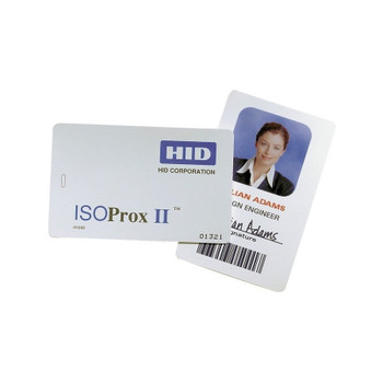 HID 1324GAN22 Glossy Label/Card ISOProx II and ProxCard II size, no slot punch, white adhesive back - Box of 100