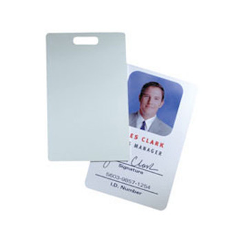 HID 1324GAV11 Glossy Label/Card ProxCard II size with slot punch, white adhesive back - Box of 100