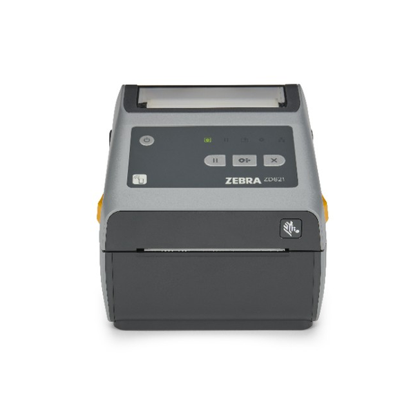 ZD621 Direct Thermal 4" Print Width Desktop Printer; 203 dpi, USB, Ethernet, Cutter - ZD6A042-D21F00EZ  Standard Display - Front