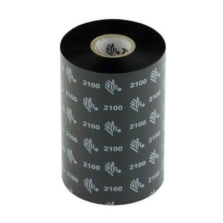 Zebra 2100 Wax Ribbon (1.57 in x 1476 ft), Standard, 1 in Core - 02100BK04045 (Case of 12 Ribbons)