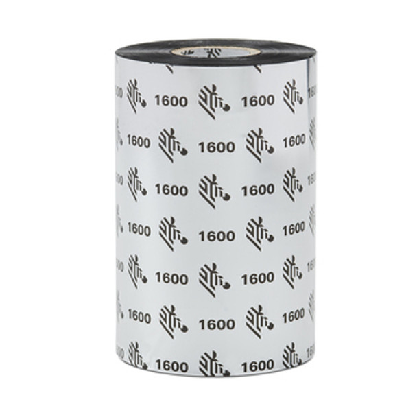 Zebra 2100 Wax Ribbon (2.36 in x 1476 ft), Standard, 1 in Core - 02100BK06045 (Case of 12 Ribbons)