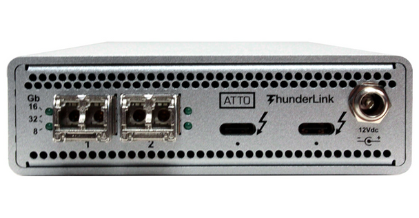 ATTO ThunderLink Thunderbolt 5/4/3 to 32Gb Fibre Channel Adapter (SFPs Included)