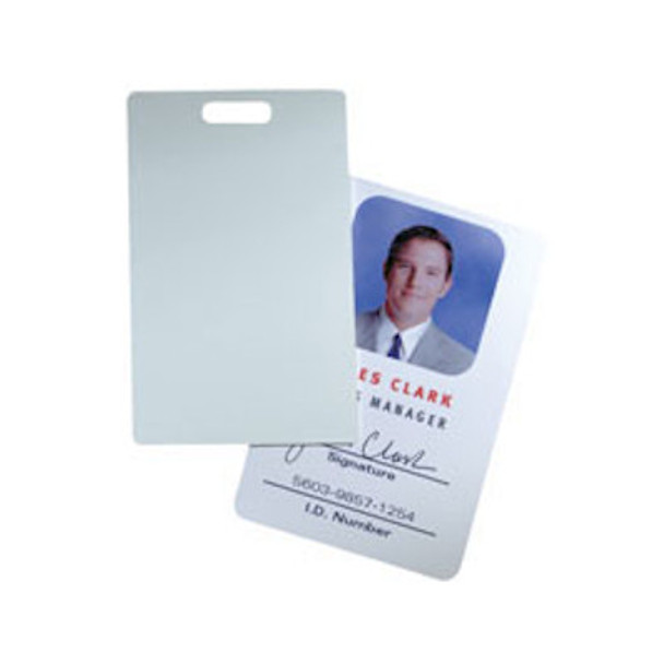 HID 1324GAV11 Glossy Label/Card ProxCard II size with slot punch, white adhesive back - Box of 100