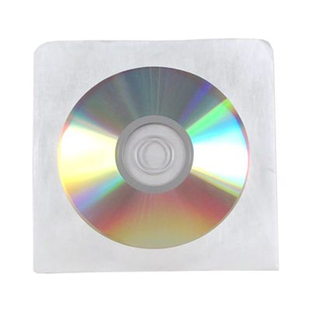 Tyvek CD/DVD Sleeve with Window - White With Flap