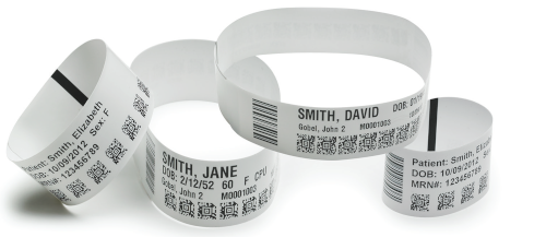 i・BLOK シルバー Zebra 10015355K - 1 in. x 11 in. Wristbands - Z-Band