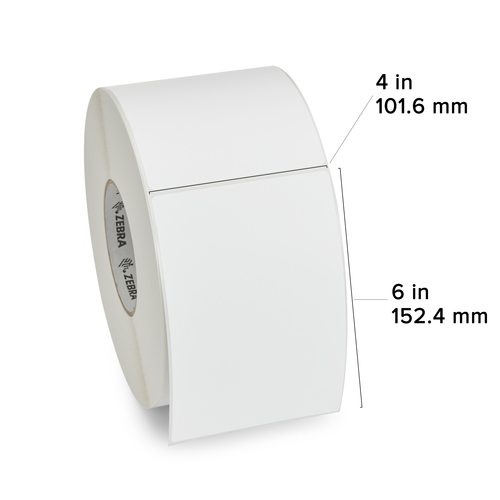 Zebra 10000301 - 4 in. x 6 in. Labels - Z-Perform 1000D