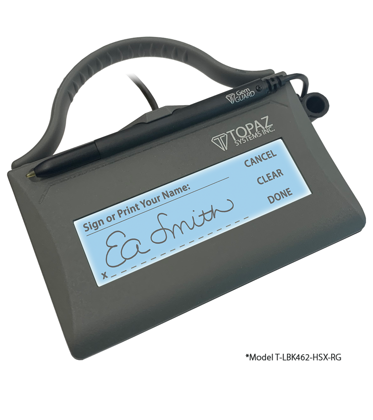 Topaz T-LBK462-HSX-RG SignatureGem LCD 1x5 - High Performance USB