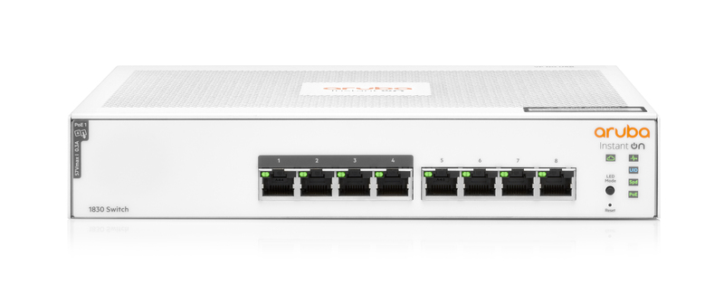 HPE Aruba Instant On 1830 Switch - 8G 4p Class4 PoE 65W 8 ports