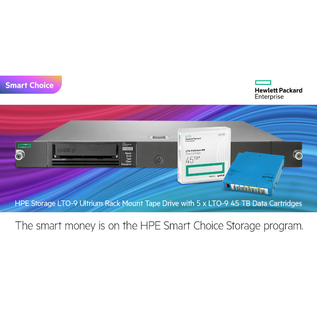 HPE LTO-9 Ultrium Tape Drive Rack Mount Bundle | TapeandMedia