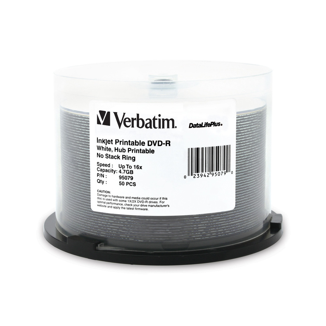 Verbatim 95079 DVD-R White Inkjet Hub Printable - 50 Disc Spindle