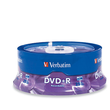 Verbatim 95033 DVD+R 4.7GB 16X Disc - Spindle of 25 disc