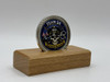 Antique Nickel Plated Express Coin with with raised 3D UV color printing & a 1 coin wooden display Stand