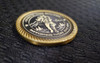 Express Challenge Coin with 3D UV Color Printing - 1.75" (44.4mm) x 3mm thick