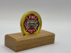 Shiny Gold Plated Express Coin with with raised 3D UV color printing & a 1 coin wooden display Stand