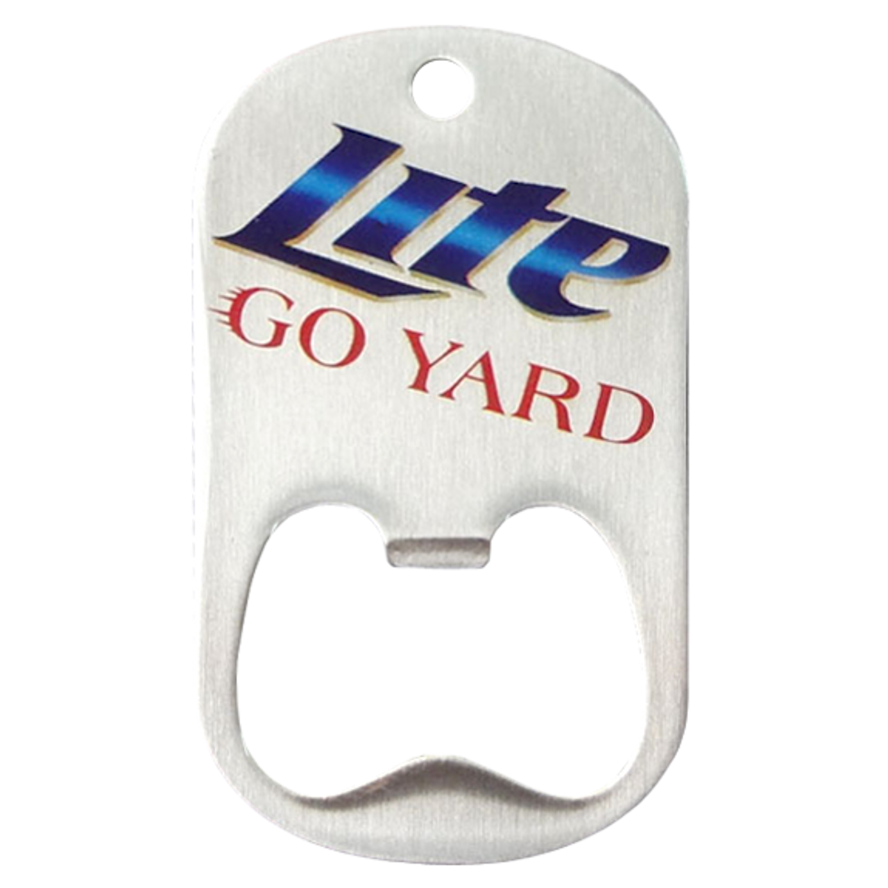 NEW Miller Lite Dog Tags Bottle Opener on a chain 