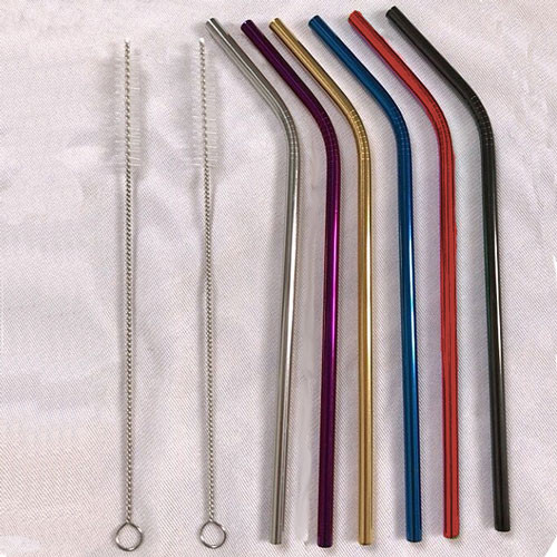 Stainless Steel Straws Laser Engraved LogoTags