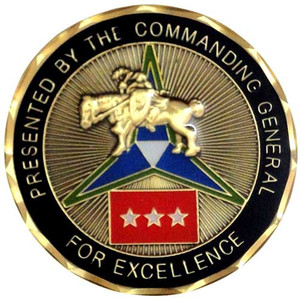 Three star general custom challenge coin.