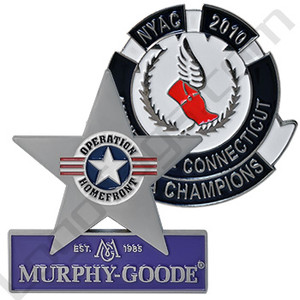 Custom stamped steel lapel pins