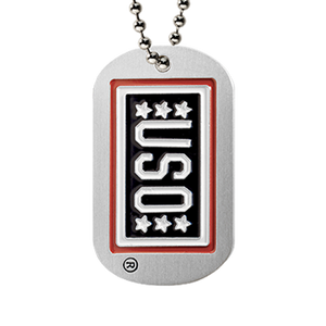 Custom USO Photo Etched Dog Tag with ball chain