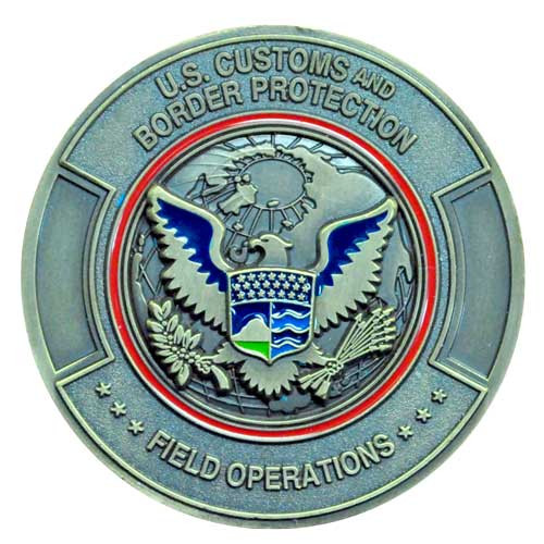 Border patrol custom challenge coin