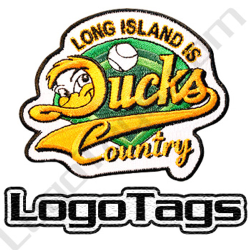 Long Island Ducks custom baseball patch 4 inch custom patch. 3 colors custom embroidery baseball patches.