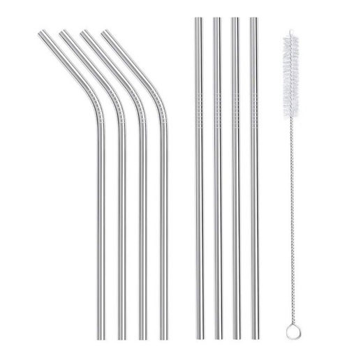 Laser Engraved Metal Straws  Stainless Steel Straw with Pipe Cleaner