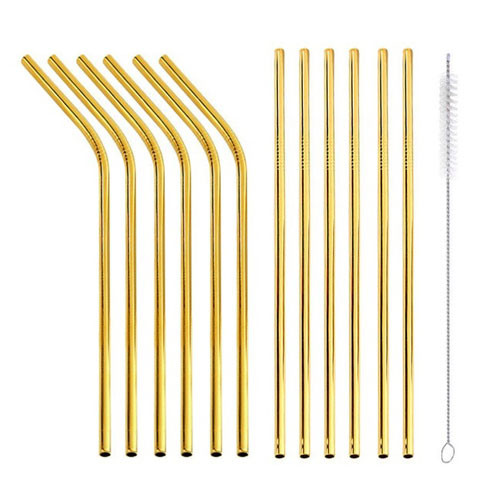 Gold Stainless Steel Straw