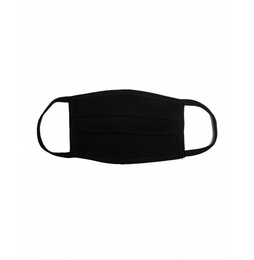 Black Fabric Masks With 1 Color Embroidery LogoTags