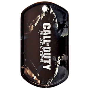 A custom color printed dog tag we made for the video game Call of Duty. They came inside the video game when it is purchased. It was one of our favorite custom dog tags we did for a corporate company.