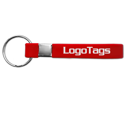 Custom Silicone Bracelet Keychain Great Value Logotags