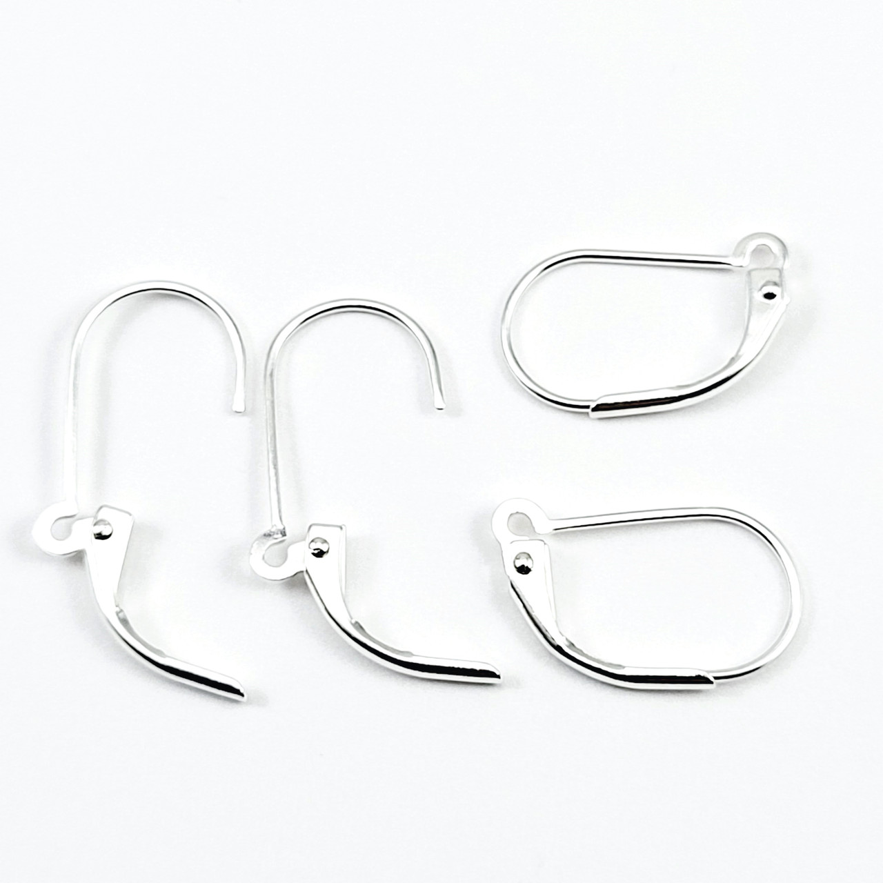 Stainless Steel Latch Back Earring Wires- 20pcs
