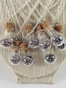 Lavender Glass Bottle Pendant Lavender Glass Bottle Pendant