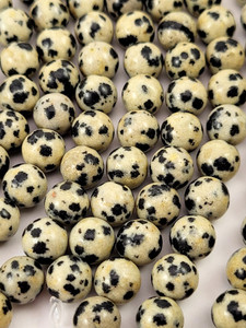 6mm Natural Dalmatian Jasper Bead Strand 6mm Natural Dalmatian Jasper Bead Strand
