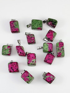Ruby in Zoisite Stainless Steel Pendant Ruby in Zoisite Stainless Steel Pendant
