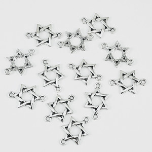 Tibetan Silver Star of David Connector Tibetan Silver Star of David Connector