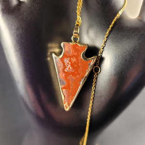 Brecciated Red Jasper Arrowhead Pendant Brecciated Red Jasper Arrowhead Pendant