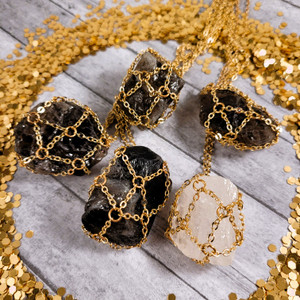 Dreamscape Amulet Smoky Quartz or Clear Quartz Dreamscape Amulet Smoky Quartz or Clear Quartz